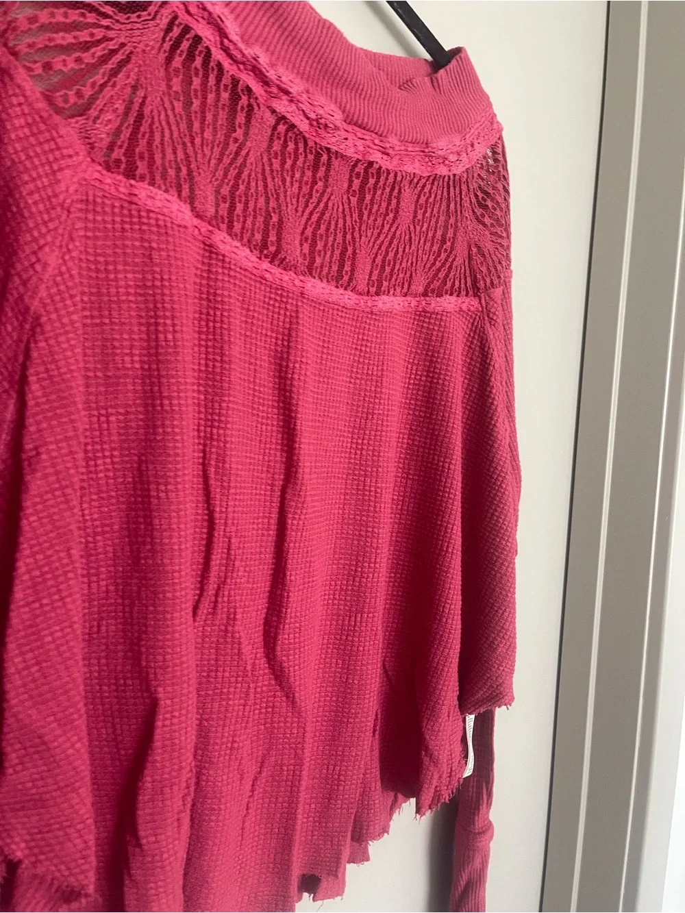 Free People Lace Long Sleeve Top